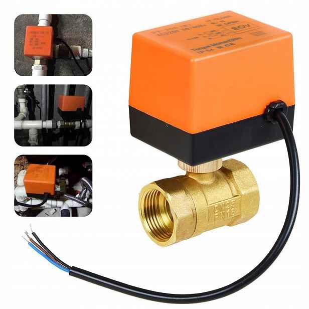 1 Palec DN25 Elektroventil Kulový Ventil Motor 220V