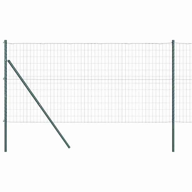vidaXL Euro plotové kotvení 25 x 1 m Ocel potažená PVC Zelená Síťovina