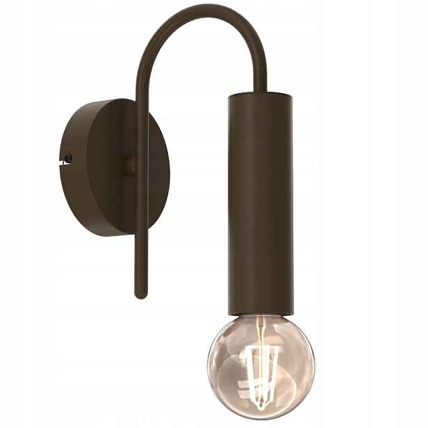 Dekorativní nástěnné svítidlo Loppe, hnědá barva, 1xE27 15W Luminex