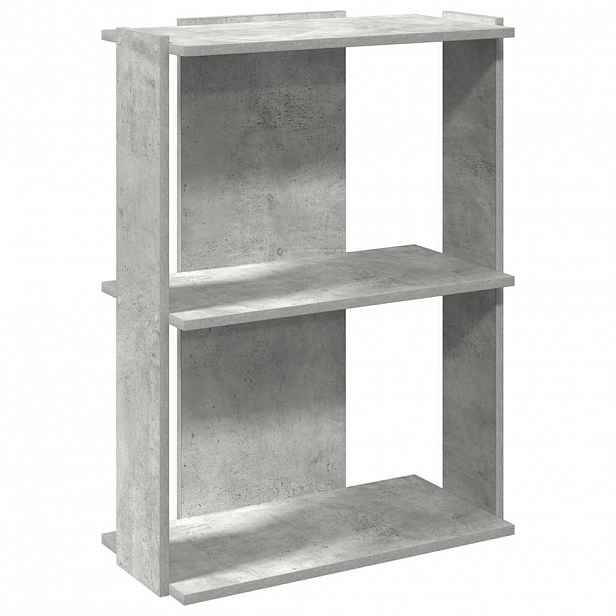 vidaXL Knihovna se 3 policemi betonově šedá 60x30x80 cm kompozit