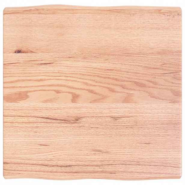vidaXL Stolní deska světle hnědá 60x60x(2-4)cm ošetřený dub živá hrana
