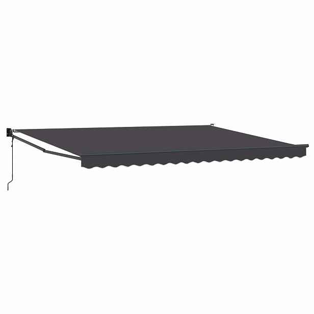vidaXL Stahovací markýza Antracitová 4 x 2 m Polyester a kov