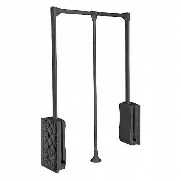 Pantograf Strong tyč do skříně Celá Černá 45-60 cm