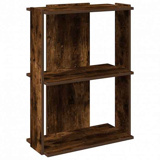 vidaXL Knihovna se 3 policemi kouřový dub 60x30x80 cm kompozit