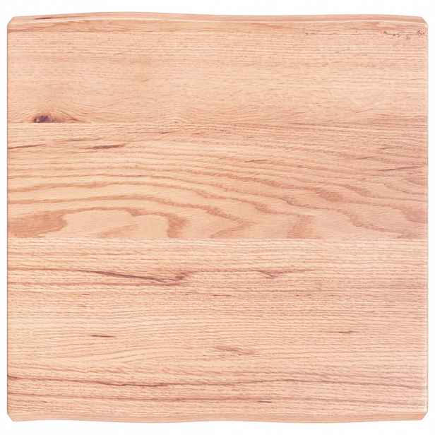 vidaXL Stolní deska světle hnědá 60x60x(2-6)cm ošetřený dub živá hrana