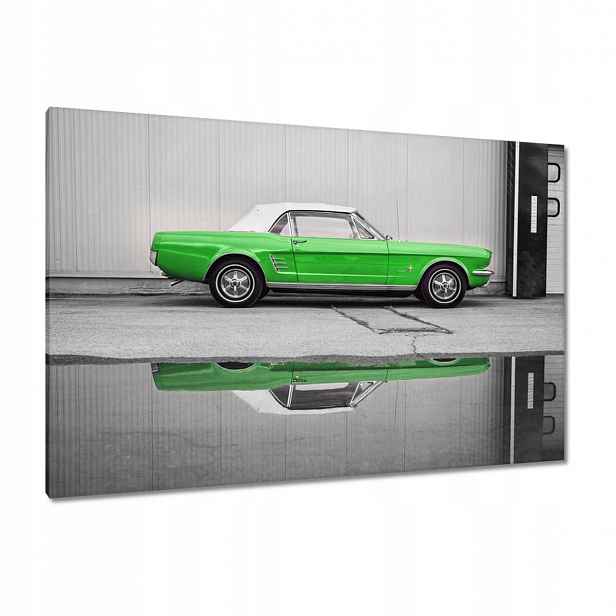 Obrazy 120x80 Zelený Ford Mustang Usa