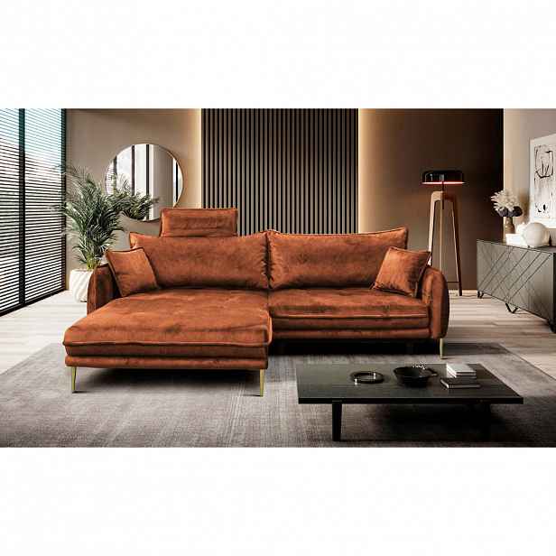 MID.YOU ROHOVÁ SEDAČKA, textil, rezavá