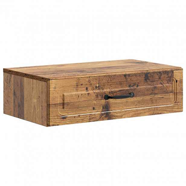vidaXL Nástěnný boční stůl Staré dřevo 59 x 34,5 x 17 cm