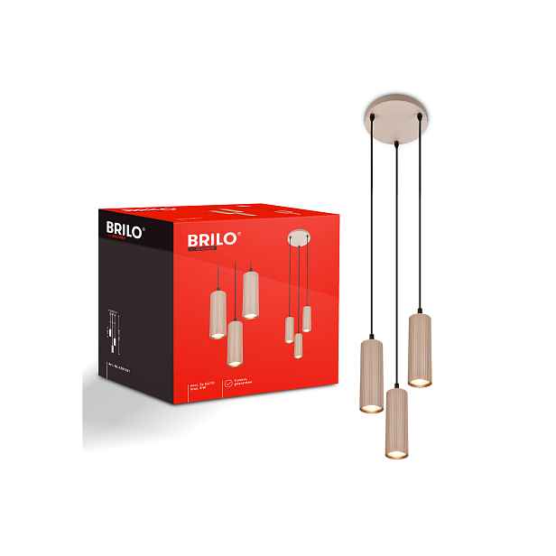 Briloner Závěsné LED svítidlo (Trojitý kruhový objezd, béžová)