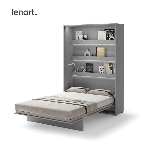 Dig-net nábytek Sklápěcí postel Lenart BED CONCEPT BC-01 šedá | 140 x 200 cm