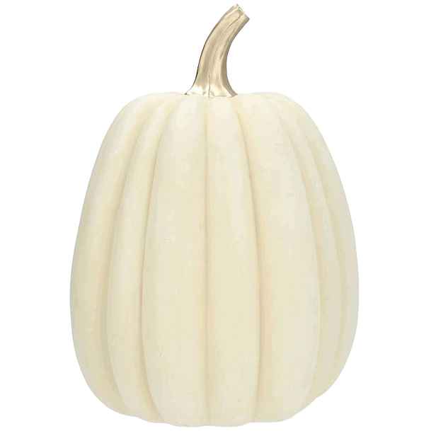 Figurka Dýně Bílá Velká Voděodolná Do Zahrady Na Halloween Podzim Balkon