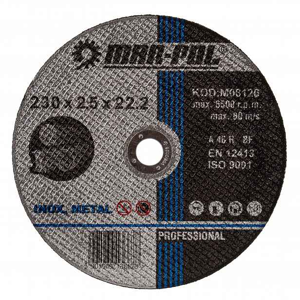 Kotouč na řezání kovu ocel 230 x 2,5 kotouče 25 ks Silný