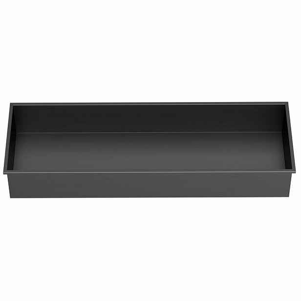 POLYSAN 1301-82B Inserta zapuštěná police do obkladu 81 x 27 cm, nerez, antracitová