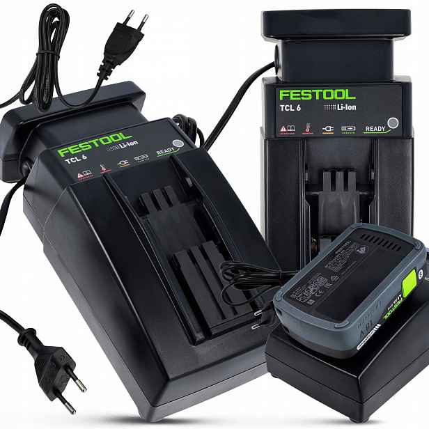 Rychlá nabíječka Festool Tcl 6,0 A Led 240 V pro akumulátorové baterie 201135