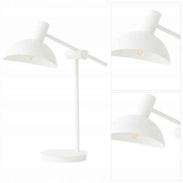 Stolní lampa Artis bílá elegantní do kanceláře, vyřezávaná forma Sigma Lighting