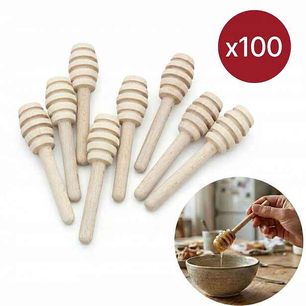Dřevěná lžíce na med 100 kusů medovník naběračka G10 cm