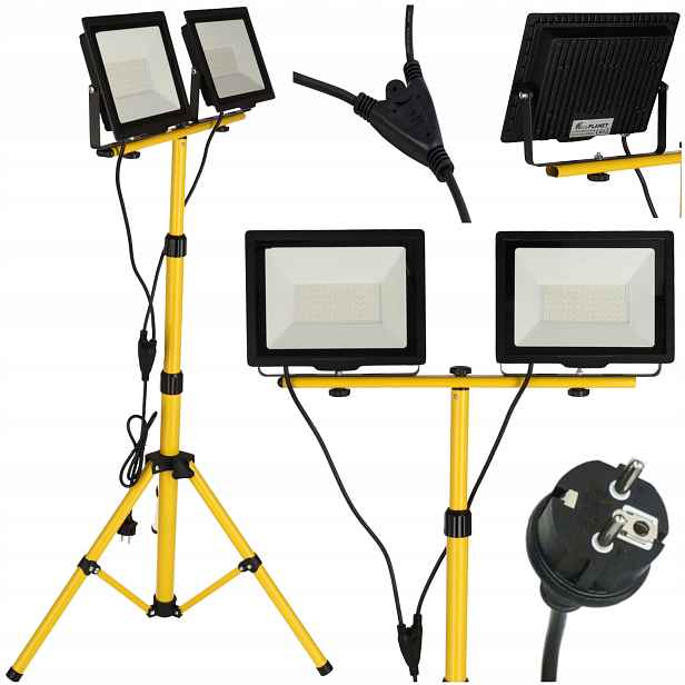 Sada Led reflektorů 2x100W 200W stativ 160 cm Neutrální 4500K Velký Výkon
