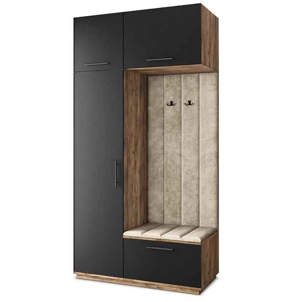 MASSENO MODERNÍ PŘEDSÍŇOVÁ SKŘÍŇ REMA, 120/240/60 cm, dekor dub
