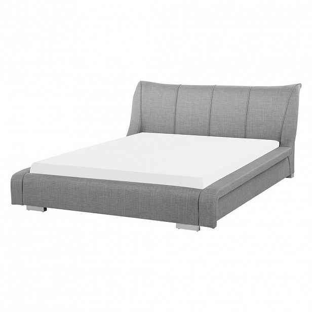 Beliani VODNÍ POSTEL 160/200 cm Světle šedá Nantes