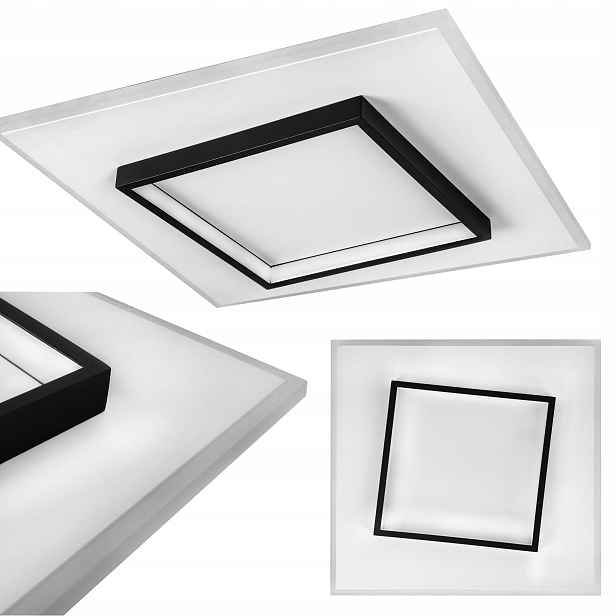 Moderní Lustr Stropní Svítidlo Čtverec Stropní Svítidlo Led 32W Bílá Matná Černá