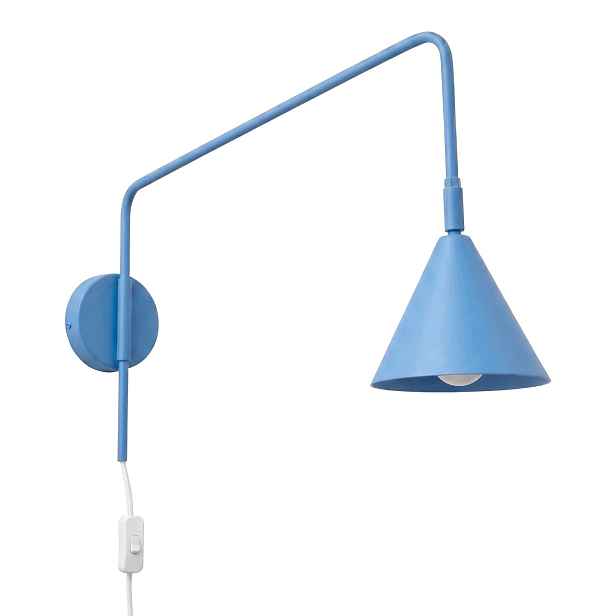 Nástěnná lampa Nox modrá Lampa s výložníkem, modrá, nad postel Sollux