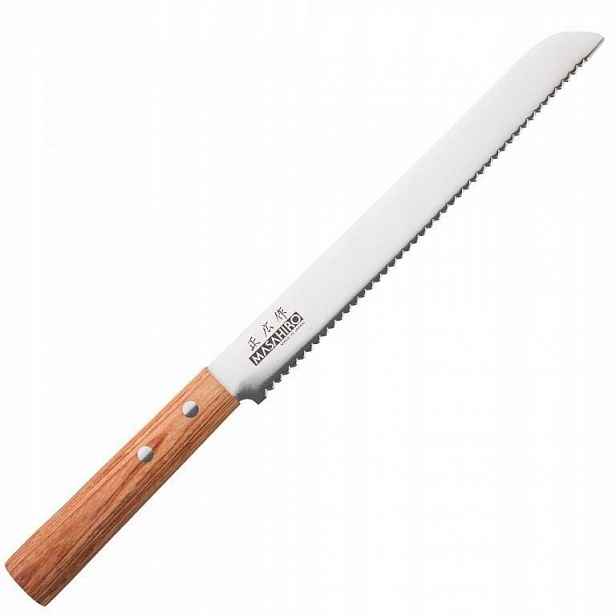 Nůž Masahiro Sankei na chleba 21 cm MBS-26 hnědý