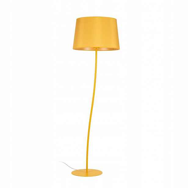 Stojací podlahová lampa Žluto-zlatá Abažur 150 cm 1xE27 nad stůl Tk Lighting