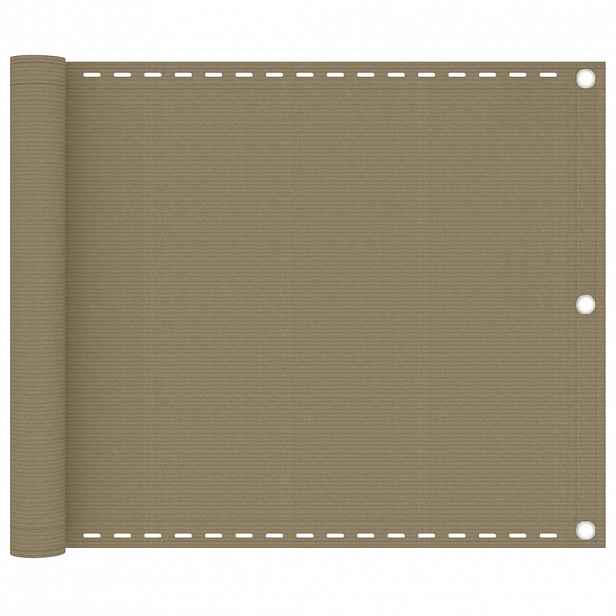 vidaXL Balkónová zástěna taupe 75 x 300 cm HDPE