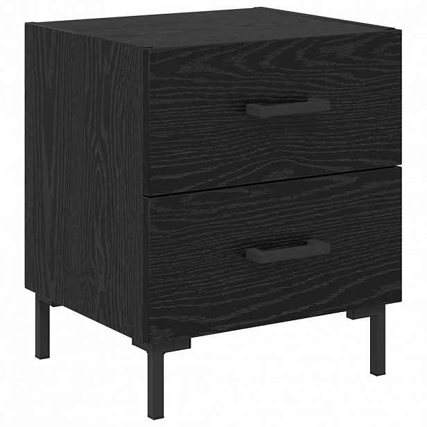 vidaXL Noční skříňka Černý dub 40 x 35 x 47,5 cm Kompozitní dřevo
