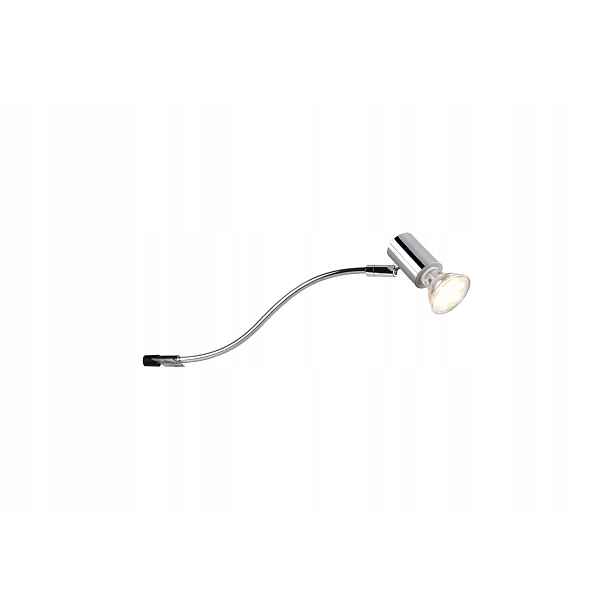 Chromované zakřivené koupelnové nástěnné svítidlo 1xGU10 5W IP44 Vesnow Trio