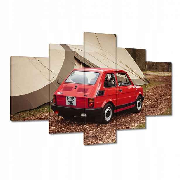 Obrazy 120x80 Červený malý Fiat 126p