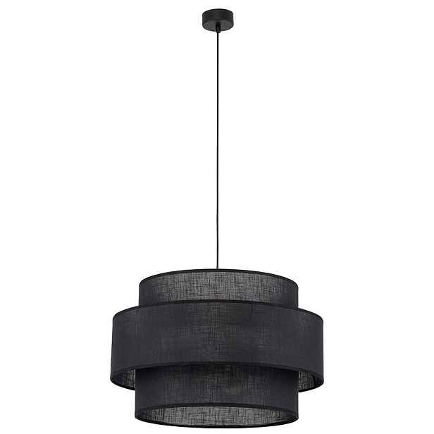 Závěsná lampa Černá Kov 3 Zdroje E27 50 cm Salon Tk Lighting