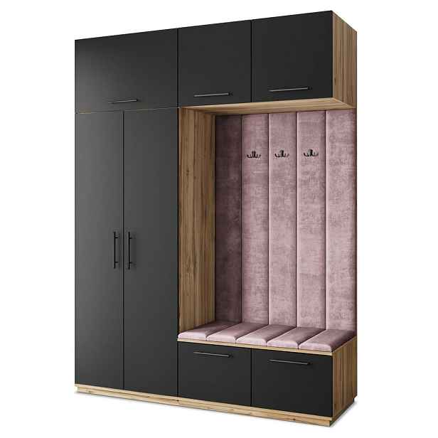 MASSENO MODERNÍ PŘEDSÍŇOVÁ SESTAVA REMA, 180/240/60 cm, dub Wotan