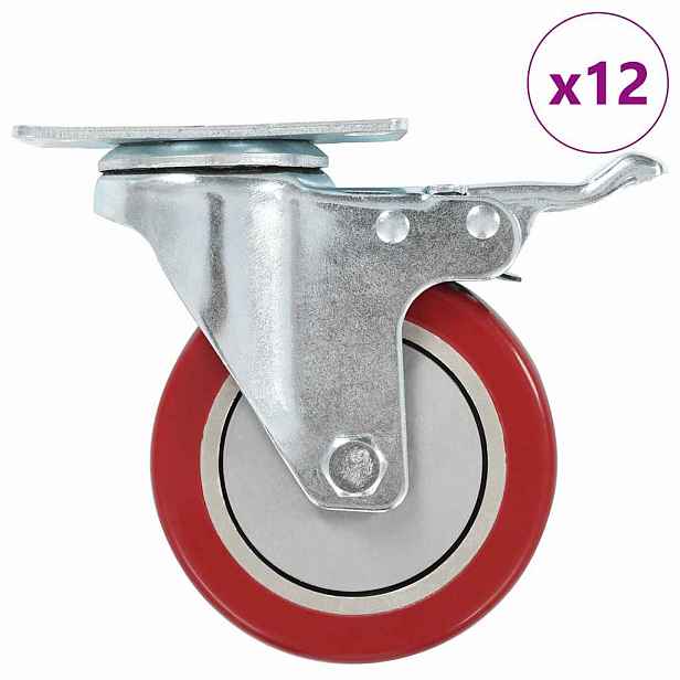 vidaXL 12 ks otočná kolečka 100 mm