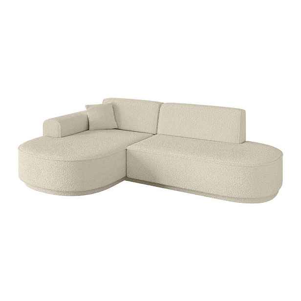 ALTDECOR ROHOVÁ SEDAČKA s otomanem, levá MARI-L1-v3 243x171x83 Béžová Buklé