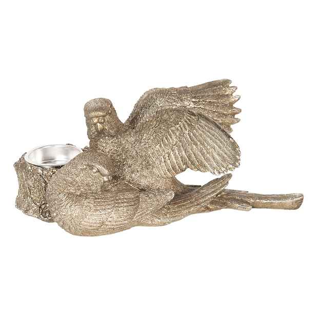 Svícen s ptáčky - 21*22*8 cm Clayre & Eef