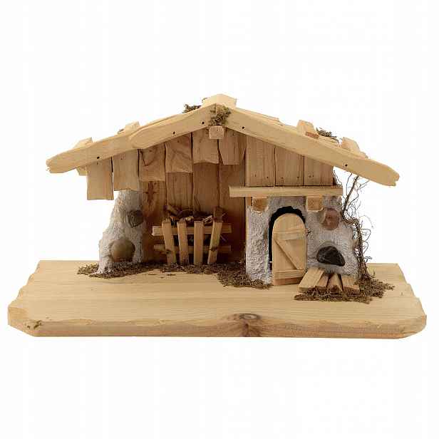 Vánoční Betlém Stáj Dekorace 30x15x16,5 CM Pro Figurky 6-9 CM