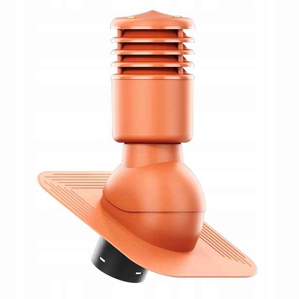 Větrací komín Smartline pod asfaltový šindel/pape fi 125 mm, zateplený cihlovou barvou