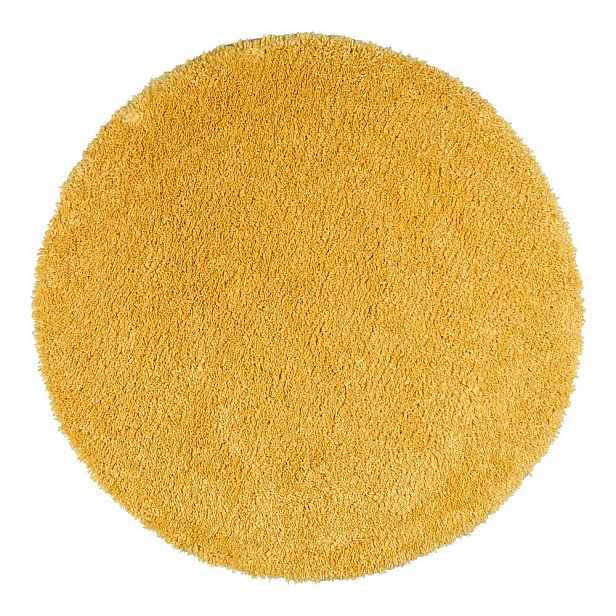 Žlutý koberec Universal Aqua Liso, ø 100 cm