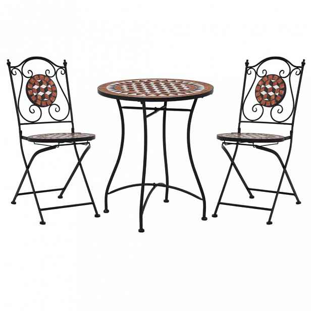 Mozaikový bistro set 3 ks keramika