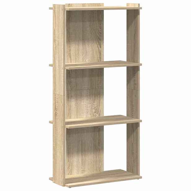vidaXL Knihovna se 3 policemi dub sonoma 60x30x120 cm kompozitní dřevo