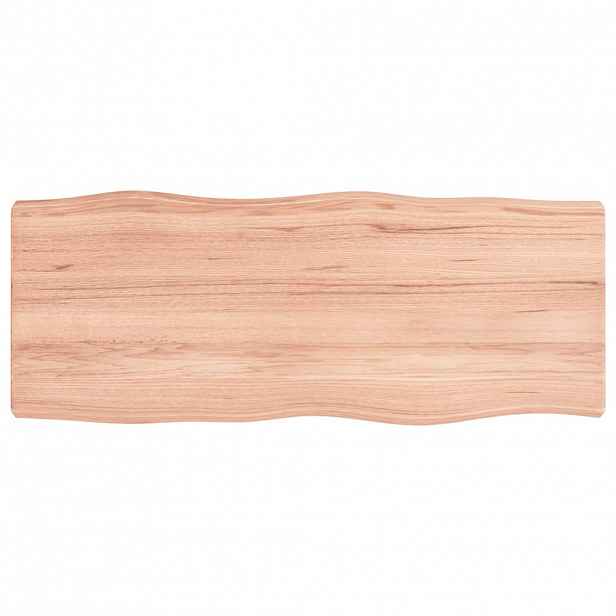 vidaXL Stolní deska hnědá 100x40x(2-6)cm ošetřený dřevo živá hrana
