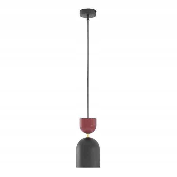 Závěsná lampa Gaudi černo-burgundová s kalichovým stínidlem 1xE14 10W Emibig