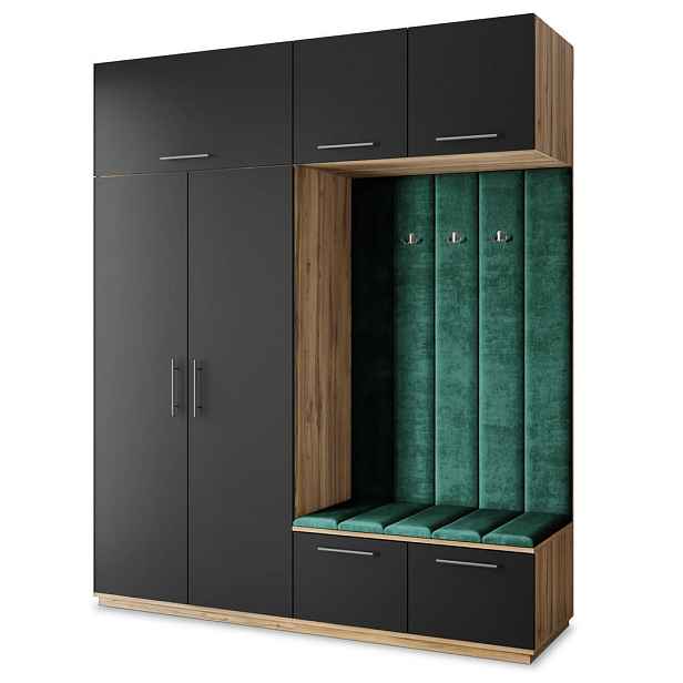 MASSENO MODERNÍ PŘEDSÍŇOVÁ SESTAVA REMA, 200/240/60 cm, dub Wotan
