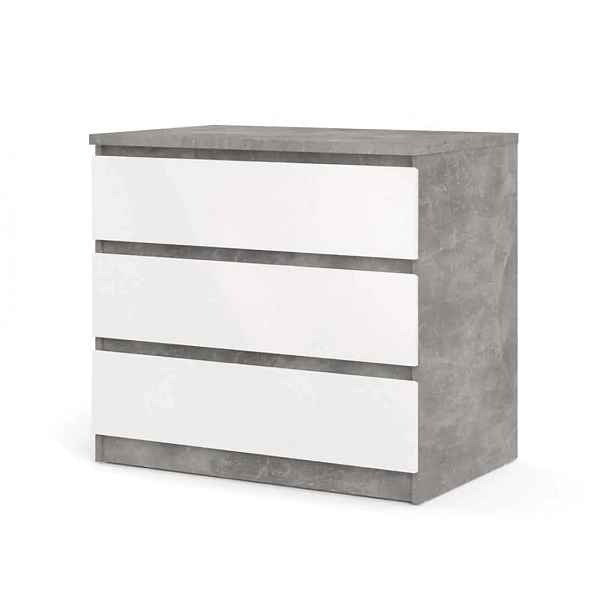 Falco Komoda Simplicity 235 beton/bílý lesk