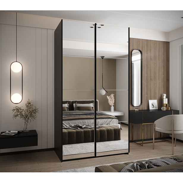 Šatní skříň Lux 2 Barva korpusu: Dub - Artisan, Rozměry: 200 cm, Dveře: Bílá