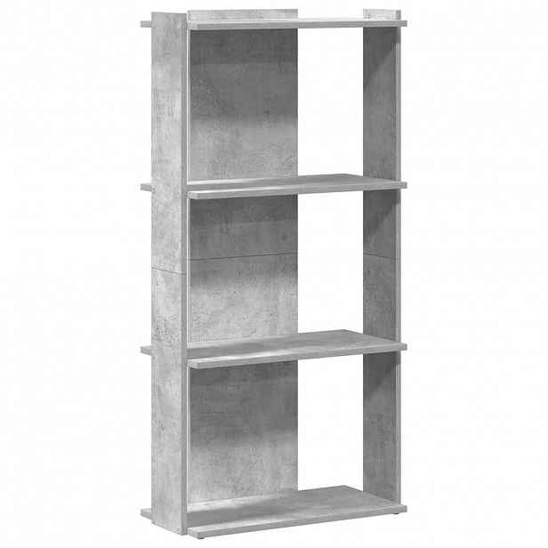 vidaXL Knihovna se 3 policemi betonově šedá 60x30x120 cm kompozit
