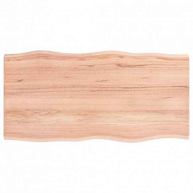 vidaXL Stolní deska světle hnědá 100x50x2 cm ošetřený dub živá hrana