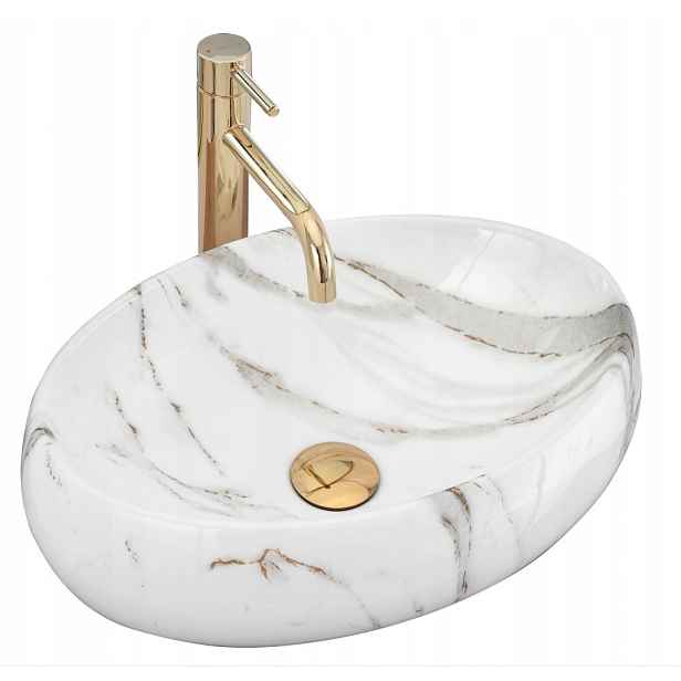 Umyvadlo na desku Linda Lava 48,5x34 (REA-U8695) /po/