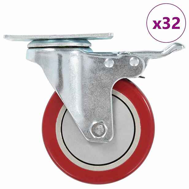 vidaXL 32 ks otočná kolečka 100 mm
